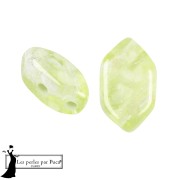 Crystal - Cuentas de cristal Paros® de Puca® 7x4 mm - Silver Foil Green x10g Cuentas de cristal Paros® de Puca® 7x4 mm - Silver Foil Green x10g