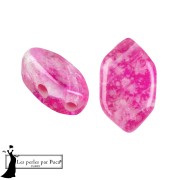 Crystal - Cuentas de cristal Paros® de Puca® 7x4 mm - Silver Foil Rosa Fucsia x10g Cuentas de cristal Paros® de Puca® 7x4 mm - Silver Foil Rosa Fucsia x10g