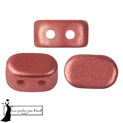 Cuentas de cristal Lipsi® de Puca® 4x6 mm - Bronce Indian Rose x10g