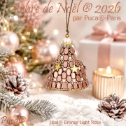 Cuentas de cristal Lipsi® de Puca® 4x6 mm - Bronce Indian Rose x10g