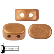 Cuentas de cristal Lipsi® de Puca® 4x6 mm - Bronce claro cobrizo x10g