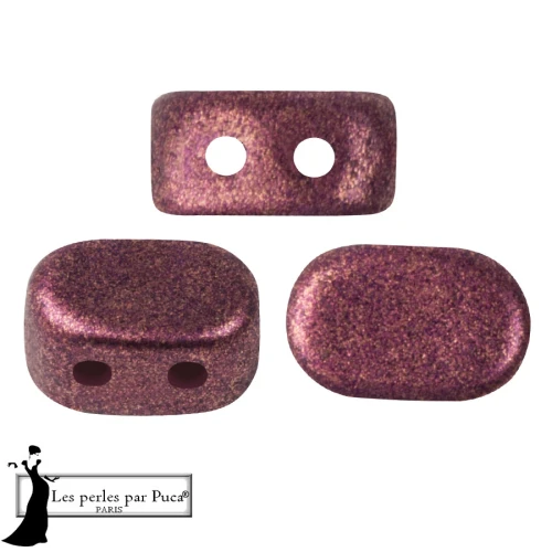 Cuentas de cristal Lipsi® de Puca® 4x6 mm - Bronze Light Plum x10g
