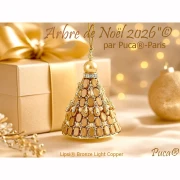 Cuentas de cristal Lipsi® de Puca® 4x6 mm - Bronze Light Plum x10g