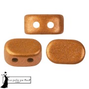 Cuentas de cristal Lipsi® de Puca® 4x6 mm - Bronce naranja x10g