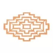 Separador calado geométrico 46x29 mm dorado rose satiné x1