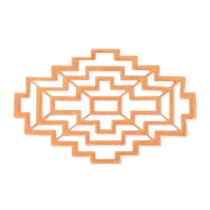 Separador calado geométrico 46x29 mm dorado rose satiné x1