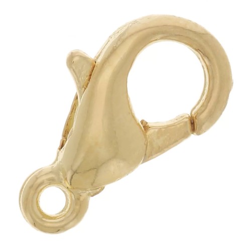 Cierres mosquetón de 10 mm - Dorado con oro fino x10