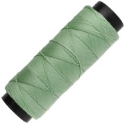 Hilo plano de poliéster encerado - Slam Cord para macramé micro de 0,8 mm - Verde agua x 100 m