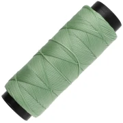 Hilo plano de poliéster encerado - Slam Cord para macramé micro de 0,8 mm - Verde agua x 100 m