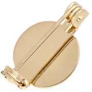 Soporte para alfiler con base plana de 13 mm - Dorado x1