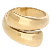 Anillo abierto ancho - Talla 51 - Acero inoxidable 304 Dorado x1