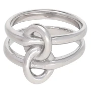 Anillo de dos aros entrelazados - Talla 51/52 - Acero inoxidable 304 x1