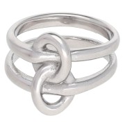 ninguno - Anillo de dos aros entrelazados - Talla 55 - Acero inoxidable 304 x1 Anillo de dos aros entrelazados - Talla 55 - Acero inoxidable 304 x1