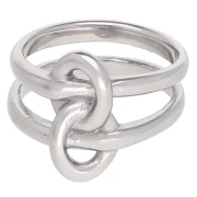 Anillo con dos anillas entrelazadas - Talla 57 - Acero inoxidable 304 x1