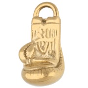 Dije con forma de guante de boxeo, 16 x 8 mm - Acero inoxidable 304 dorado x1
