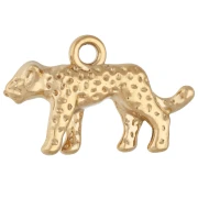 Colgante de pantera 15 x 24,5 mm - Acero inoxidable 304 dorado x1
