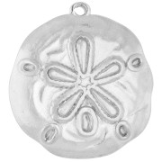 ninguno - Colgante «Sand dollar» irregular de 25,5 mm - Acero inoxidable 304 x 1 Colgante «Sand dollar» irregular de 25,5 mm - Acero inoxidable 304 x 1