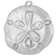 Colgante «Sand dollar» irregular de 25,5 mm - Acero inoxidable 304 x 1