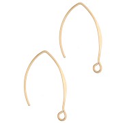 Ganchos para orejas de 26 mm - Acero inoxidable 304 Dorado x2