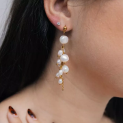 Pendientes de bola de 4 mm - aro perpendicular - Acero inoxidable 303L x2