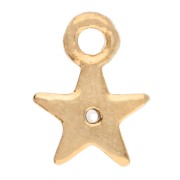 Mini dije en forma de estrella con óxido de circonio, 6 x 4,5 mm - Dorado - Cristal x1