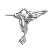 Dije colibri 13 mm en Plata 925 x1