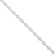 Cadena de eslabones «Grano de café» de 6,6 mm - Acero inoxidable 304 x50cm