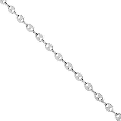 Cadena de eslabones «Grano de café» de 6,6 mm - Acero inoxidable 304 x50cm