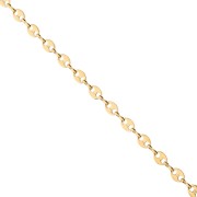 Cadena de malla «Grano de café» de 6,6 mm - Acero inoxidable 304 Dorado x50cm