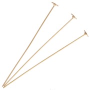 Clavo de cabeza plana ancha 50 x 0,6 mm - Acero inoxidable 304 Dorado x6