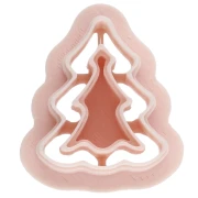 Cortapastas con forma de abeto, 20 x 17 mm, de polímero biodegradable - Beige x1