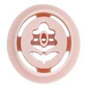 Cortapastas ovalado de 20 x 18 mm - con motivo floral - de polímero biodegradable - Beige x1