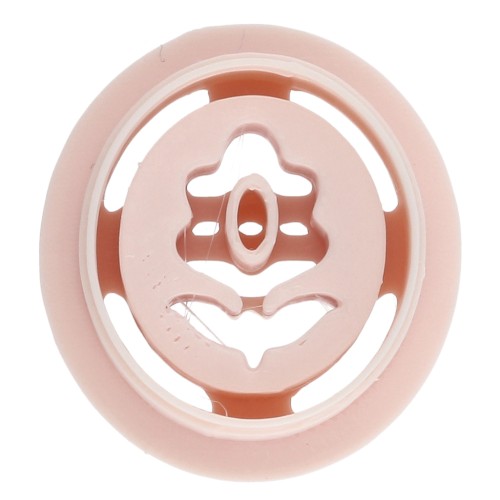 Cortapastas ovalado de 20 x 18 mm - con motivo floral - de polímero biodegradable - Beige x1