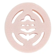 Cortapastas ovalado de 20 x 18 mm - con motivo floral - de polímero biodegradable - Beige x1