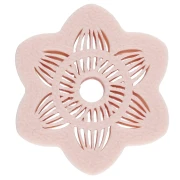 Cortador de galletas con forma de flor de 25 mm, de polímero biodegradable - Beige x1