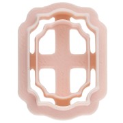 Cortador rectangular de 25 x 17 mm de polímero biodegradable - Beige x1