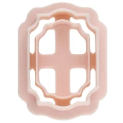 Cortador rectangular de 25 x 17 mm de polímero biodegradable - Beige x1
