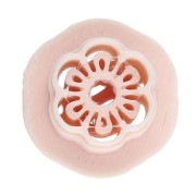 Mini cortapastas con forma de flor n.º 2, 10 mm, de polímero biodegradable - Beige x1