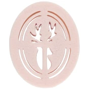 Cortapastas ovalado de 26 x 19 mm - cabeza de ciervo - de polímero biodegradable - Beige x1