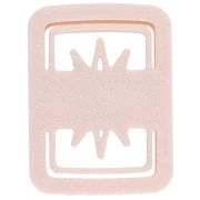 Cortador rectangular de 31 x 22 mm con motivo de ojo - de polímero biodegradable - Beige x1