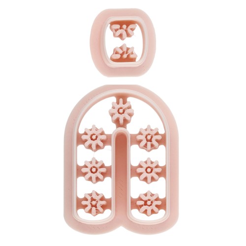Juego de troqueles para pendientes con forma de arco, de polímero biodegradable - Beige x2
