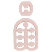 Juego de troqueles para pendientes con forma de arco, de polímero biodegradable - Beige x2
