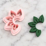 Cortapastas de estilo criollo calado, 30 x 19 mm, de polímero biodegradable - Beige x1