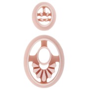 Juego de troqueles para pendientes ovalados de polímero biodegradable - Beige x2