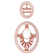 Juego de troqueles para pendientes ovalados de polímero biodegradable - Beige x2