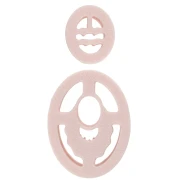 Juego de troqueles para pendientes ovalados de polímero biodegradable - Beige x2