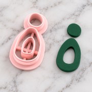 Molde para pendientes con diseño orgánico, de polímero biodegradable - Beige x1