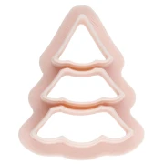 Cortapastas con forma de abeto, 25 x 19 mm, de polímero biodegradable - Beige x1