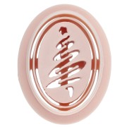 Cortapastas ovalado de 25 x 18 mm —diseño de abeto— de polímero biodegradable —Beige x1—