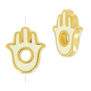 Mano de Fátima 15x13 mm Cream/dorado x1|raw }}